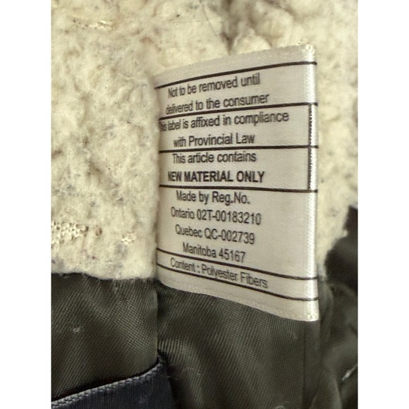 Guess Olive Sherpa Lined Hooded Parka Jacket Gold Zip Detail‎ Size XL - Picture 9 of 16